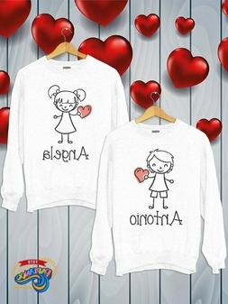 Uomo Donna Personalizzate Con Nome Bianche Regalo San Valent
