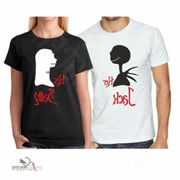 Coppia T-Shirt il suo Jack la sua Sally Lui e Lei fidanzati 