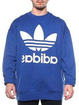CW 1238 ADIDAS TREFOIL BLU ELETTRICO Felpa Uomo
