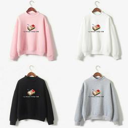Da Donna Cartoon Felpa Pullover Giapponese Kawaii Top Stile 