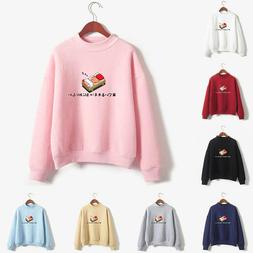 Da Donna Cartoon Felpa Pullover Giapponese Kawaii Top Stile 