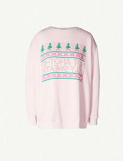 Wildfox Da Donna Sweet Stitch WFL7483E6 Felpa Romantic Rosa 