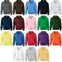 Da Uomo Adulti Gildan Heavy Blend Full Zip Felpa con Cappucc