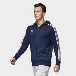 Adidas da Uomo con Cappuccio Cerniera Intera Corsa 3 Righe P