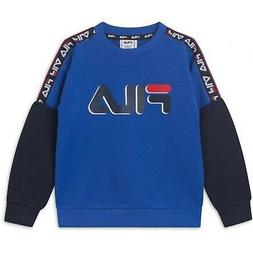 Fila Diego Felpa in Cotone azzurro da bambino 688072-A831 10