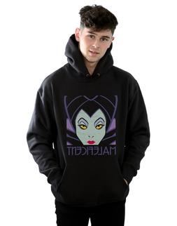 Disney Uomo Maleficent Cropped Head Felpa Con Cappuccio