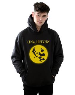 Disney Uomo Peter Pan Moon Silhouettes Felpa Con Cappuccio