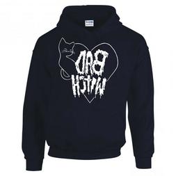 Divertente Goth " Bad Strega " Felpa con Cappuccio