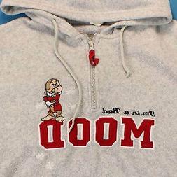 Donna Biancaneve Vintage Felpa Taglia XXL 90s Bad Mood Grump