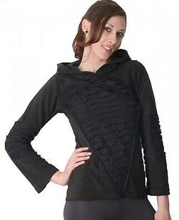 Kunst und Magie Donna Elfi Pile Pullover Con Cappuccio a Pun