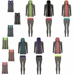 Donna Felpa con Cerniera O Serbatoio Gilet Leggings Lunghi V