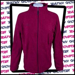 Columbia Donna IN Pile Con Zip Rosso Taglia XL 435 G