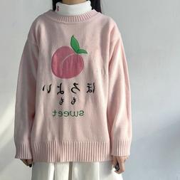 Ragazze Ricamato Maglione Pullover Top Carino Kawaii Stile G