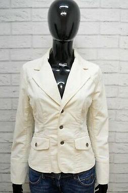 TOMMY HILFIGER Donna S Giacca Bianca Costine Elastica Cappot