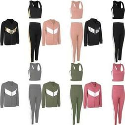 Donna Sport Maglietta Corta Reggiseno Felpa con Cerniera Leg