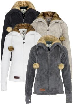 Sublevel Donna Teddy Giacca di Pile con Pelliccia Colletto E