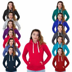 Con Cappuccio Pullover Pile Top Casual