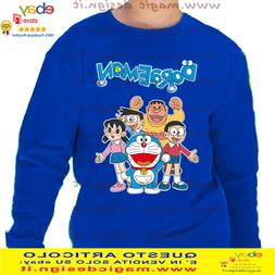 DORAEMON GATTO SPAZIALE nobita FELPA RAGLAN GIROCOLLO BAMBIN