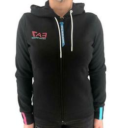 EA7 Emporio Armani 7 - Felpa Donna Nero Zip Giacca Cappuccio