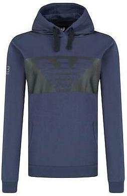 EA7 Emporio Armani 7 - Felpa Uomo Blu Cappuccio Logo