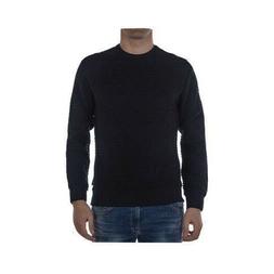 EMPORIO ARMANI felpa uomo nera girocollo logo aquile,TAGLIA 