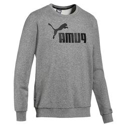 Puma Essentials Crew Felpa Tr. Grande Logo Felpa Uomo Grigio