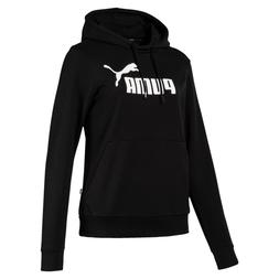 PUMA Essentials Felpa con Cappuccio Cotone Black Stampa Frei