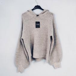 FOREVER 21 F21 MAGLIONE DONNA FELPA CON CAPPUCCIO MANICHE PA