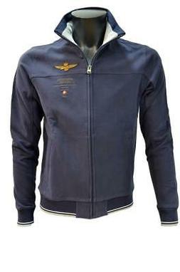 AERONAUTICA MILITARE FE1305 FELPA UOMO ZIPPATA COLORE BLU