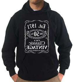 FELPA 50 anni NATO NEL 1971 COMPLEANNO IDEA REGALO CON CAPPU
