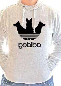 Felpa Adidog Adidas Fake Logo Pastore Tedesco Cane Grigia uo