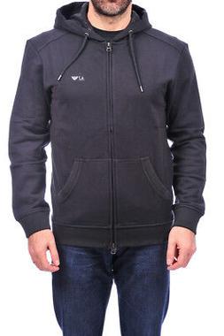 Felpa Armani Jeans AJ Sweatshirt Hoodie Cotone Uomo Blu 06M3