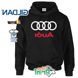 Felpa Audi Racing Rally Auto Cappuccio Gildan Uomo Donna Uni