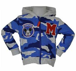 FELPA BABY BAMBINO COTONE CAMUFLAGE CAPPUCCIO ZIP MARCA DISN