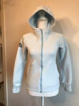 Adidas Felpa Bambina Con Cappuccio Celeste Usata Taglia 11-1