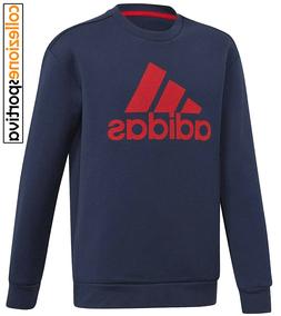 FELPA BAMBINO/BAMBINA ADIDAS SPACER CREW - FM4433 col.blu/ro