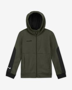 Felpa Bambino cotone felpato full zip cappuccio Nike Air CU9