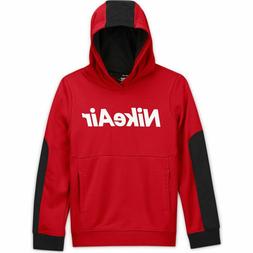 Felpa Bambino cotone garzato cappuccio Nike CU9297-657 Rosso