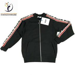 MSGM felpa bambino girocollo con cerniera tessuto felpato in