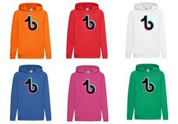 Felpa Bambino leggera Con Cappuccio logo tik tok app teenage