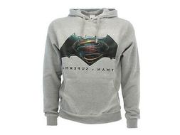FELPA BATMAN V SUPERMAN UOMO BAMBINO GRIGIO MAGLIA ORIGINALE
