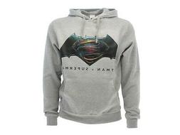 FELPA BATMAN V SUPERMAN UOMO BAMBINO GRIGIO MAGLIA ORIGINALE