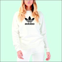 Felpa Bianca donna personalizzata logo Adidas - felpa giroco