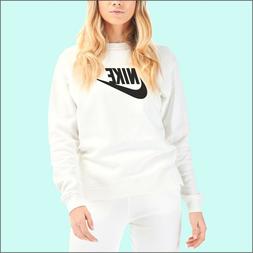 Felpa Bianca donna personalizzata logo Nike - felpa girocoll
