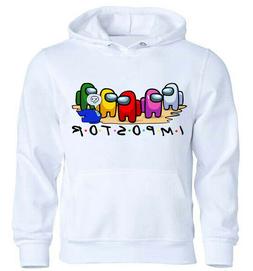 felpa bianca impostore among us maglia internet