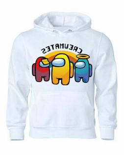 Felpa Bianca IMPOSTORE AMONG US MAGLIA internet videogame Ma