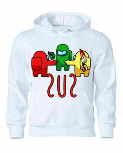 Felpa Bianca IMPOSTORE AMONG US MAGLIA internet videogame Ma