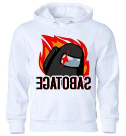 Felpa Bianca IMPOSTORE AMONG US MAGLIA internet videogame Ma
