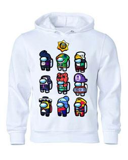 Felpa Bianca IMPOSTORE AMONG US MAGLIA internet videogame Ma