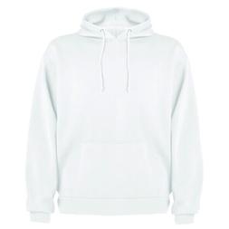 FELPA BIANCA UNISEX  ROLY&nbsp; CAPUCHA TAGLIA XL